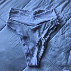 Aerie High-Waisted Cross White Bikini Bottoms Never Been Worn